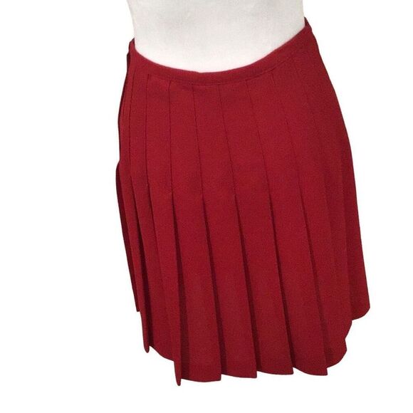 Skirt, Michelle Womens Pleated Skirt, 4P, Red - Picture 1 of 5